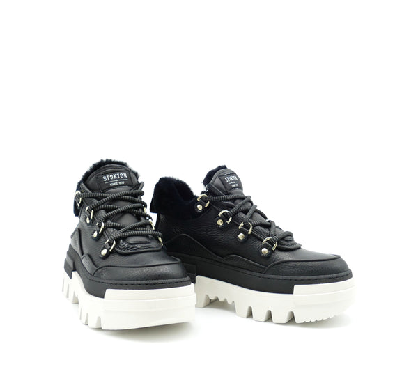 Schnürschuh, schwarz