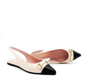 Sling-Ballerina, nude/schwarz