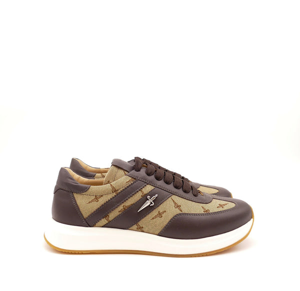 Sneaker, braun/beige