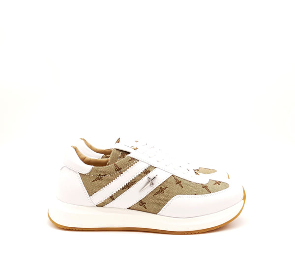 Sneaker, weiß/beige