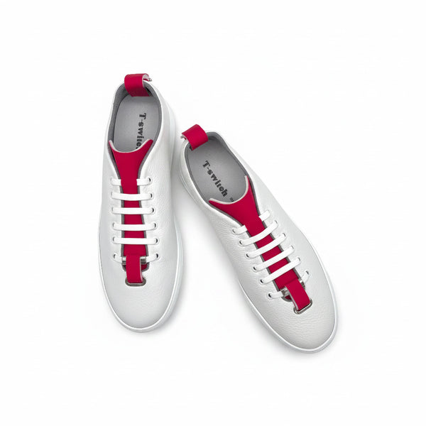 Sneaker, weiß/blau/rot