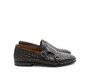 Monkstrap-Loafer, schwarz