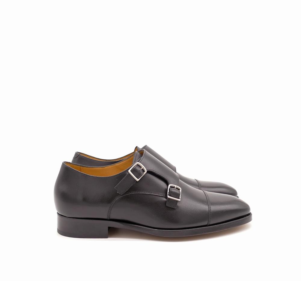 Monkstrap-Loafer, schwarz