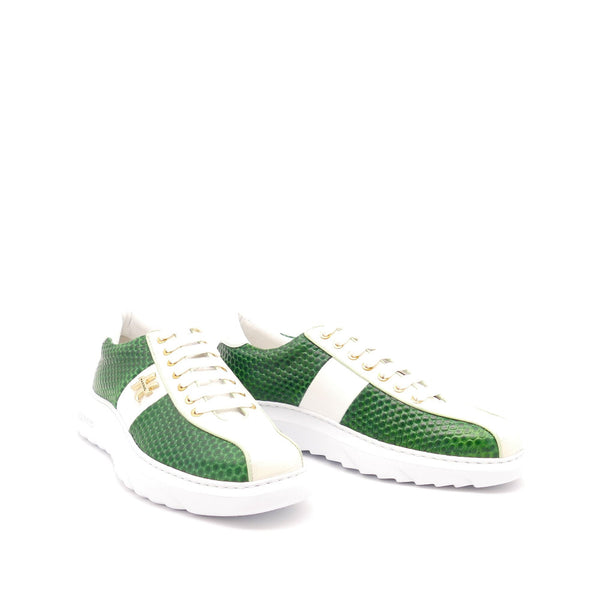 Sneaker, grün/weiß