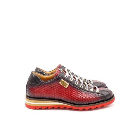 Sneaker, rot/schwarz