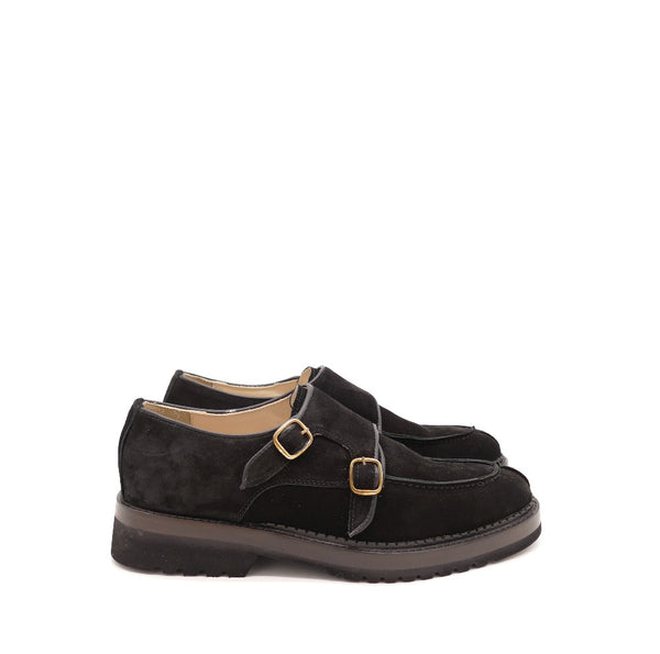 Monkstrap-Loafer, schwarz