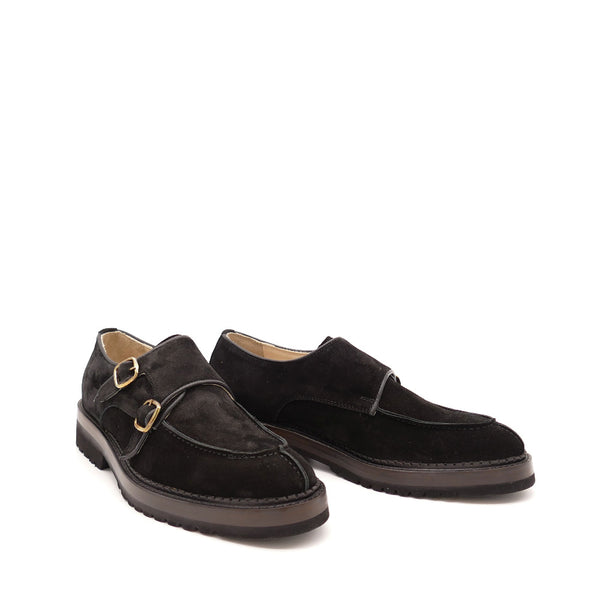 Monkstrap-Loafer, schwarz