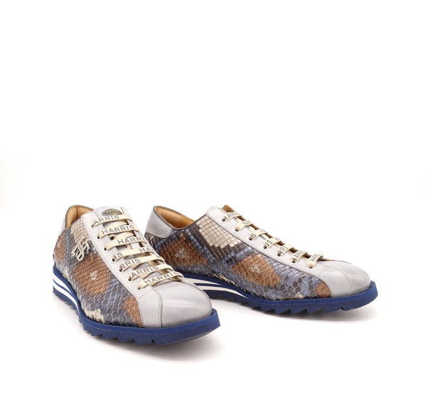 Sneaker, blau/braun