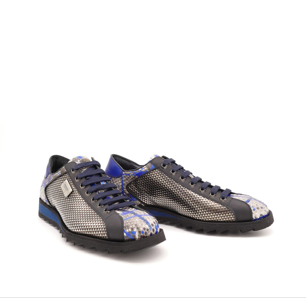 Sneaker, blau/schwarz