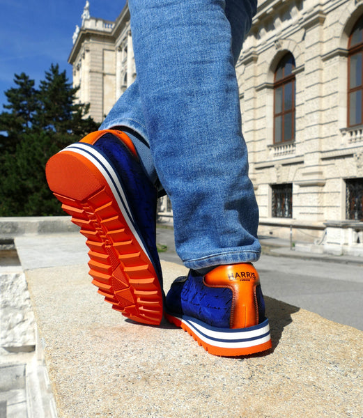 Sneaker, blau/orange