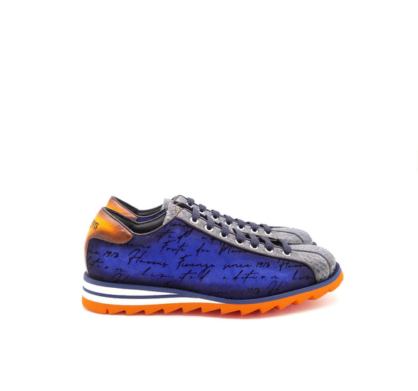 Sneaker, blau/orange