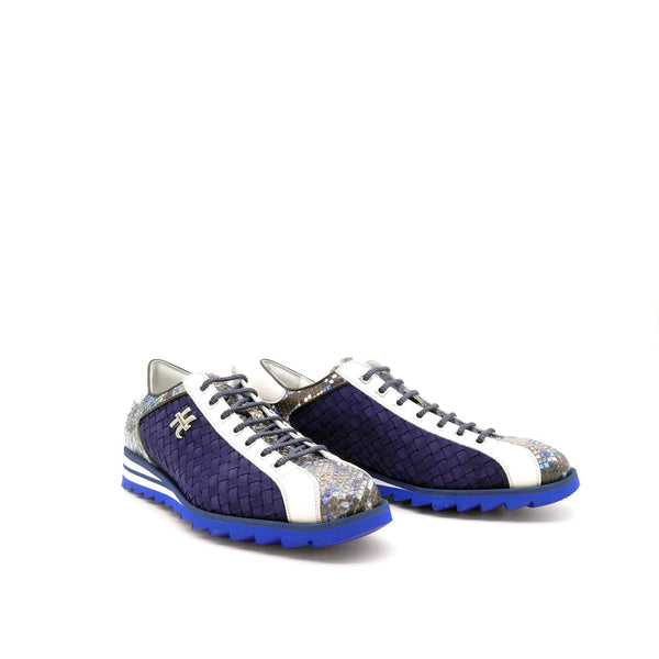 Sneaker, blau/weiß