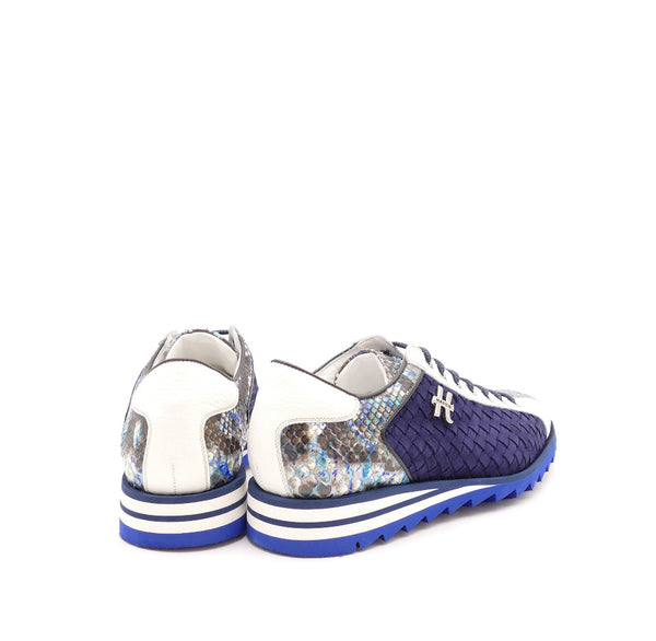 Sneaker, blau/weiß