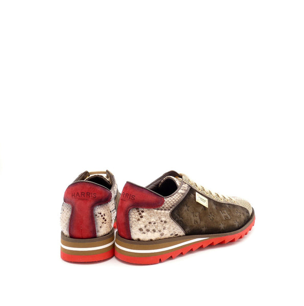 Sneaker, braun/rot