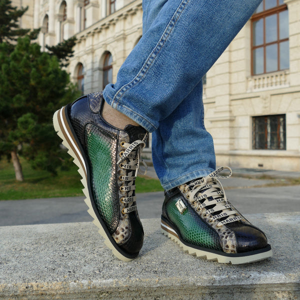 Sneaker, grün/schwarz