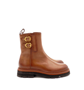 Stiefelette, cognac