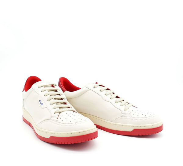 Sneaker, beige/rot