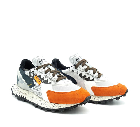 Sneaker, grau/orange
